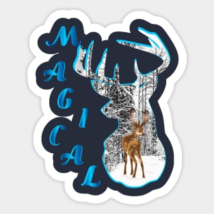 WINTER REINDEER Sticker